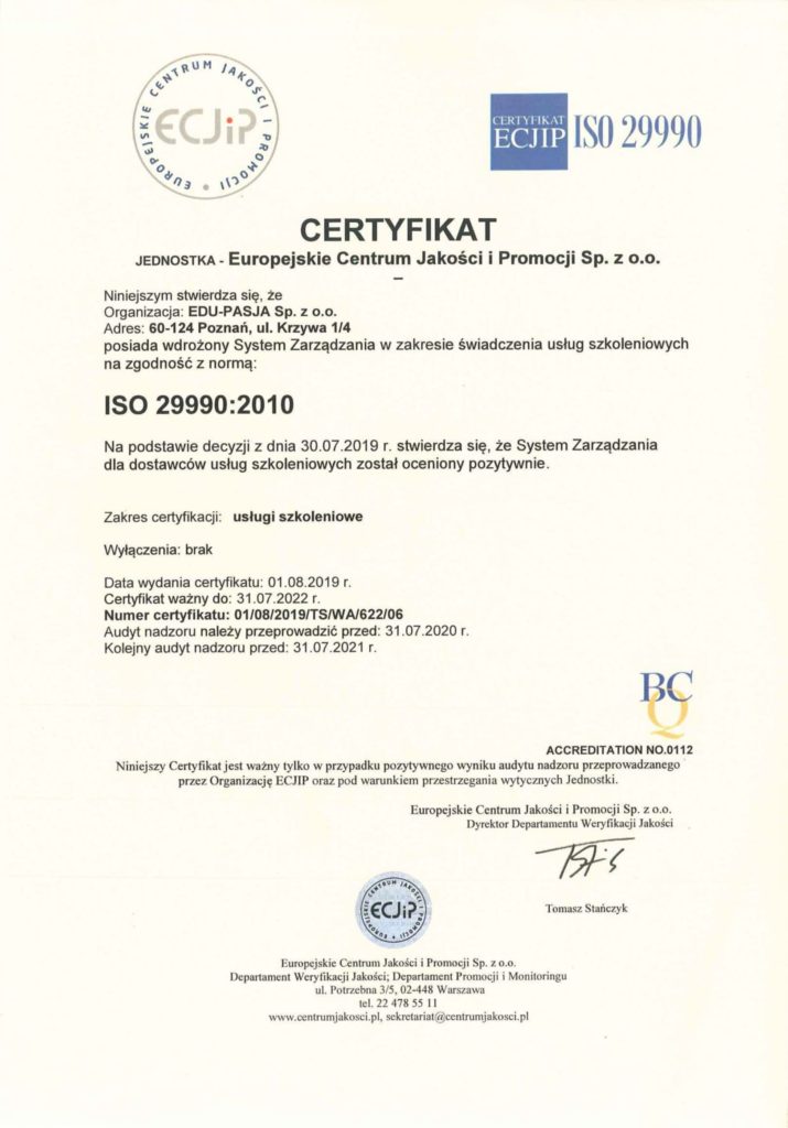 Edu-Pasja-certyfikat-ISO-29990